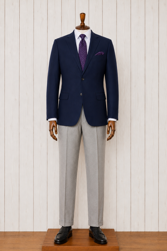Renoir Classic Fit Notch Lapel Navy Blazer Sport Coat