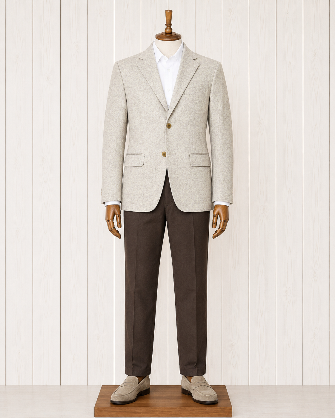 Giles and Jasper 100% Cashmere Heathered Tan Sport Coat