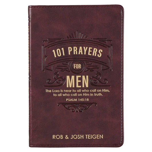 101 Prayers for Men Faux Leather Book