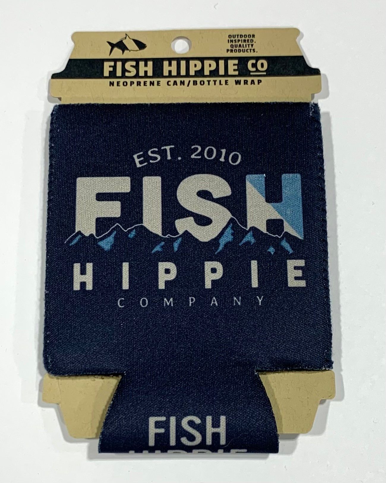 Fish Hippie Navy Koozie