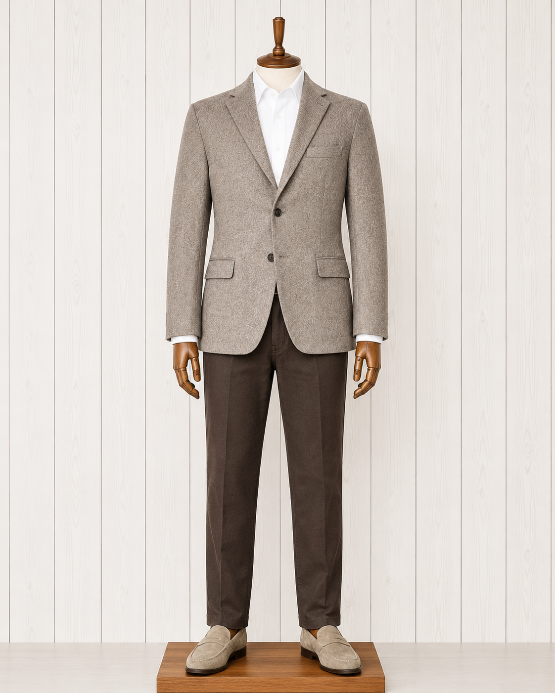 Giles and Jasper 100% Cashmere Heathered Brown Sport Coat