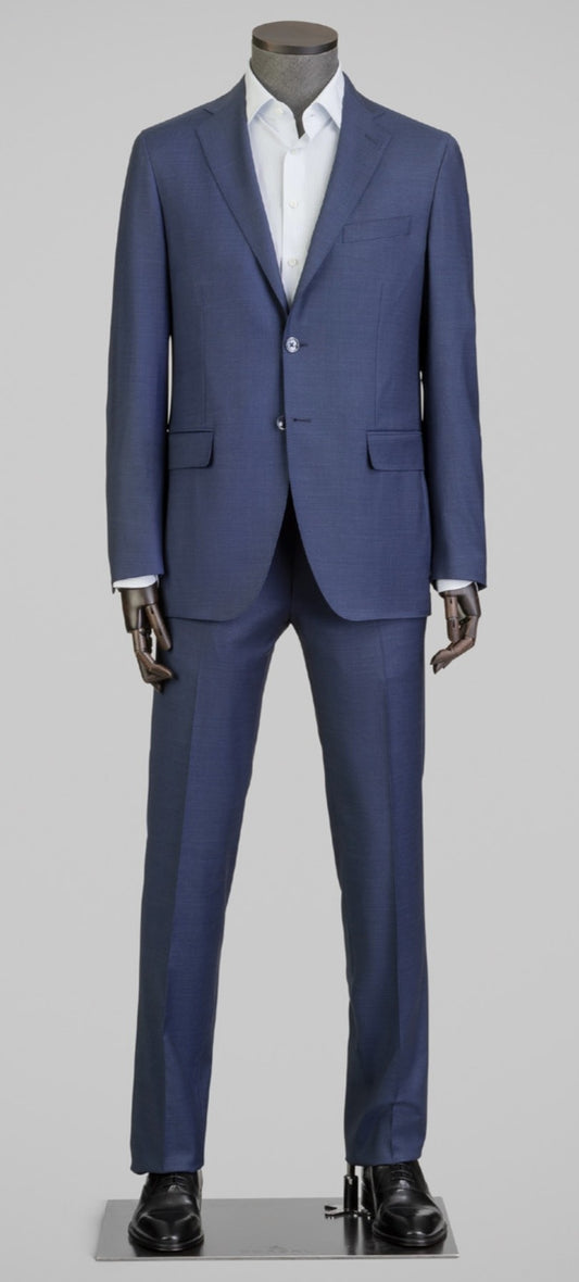 Scabal Blue Stretch Super 120's Wool Travel Suit