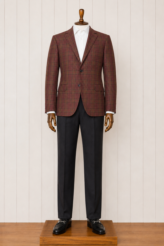 TG Signature Series Rust/Orange/Red/Black Plaid Sport Coat on sale