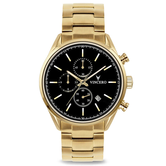 Vincero The Chrono S2 40mm - Black/Gold Steel