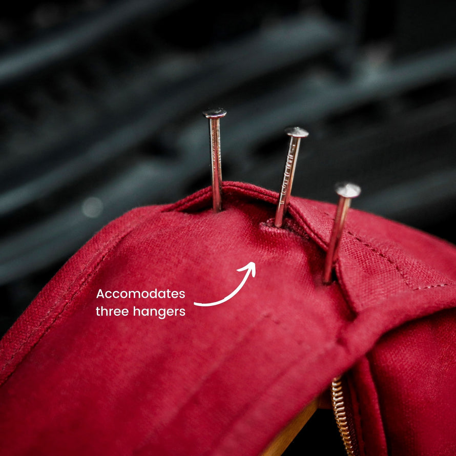 Arterton Luxury Garment Bag-Cambridge Red