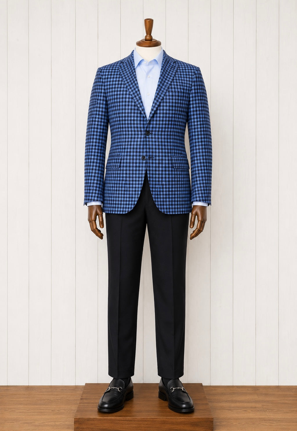 TG Signature Series Blue and Black Check Sport Coat