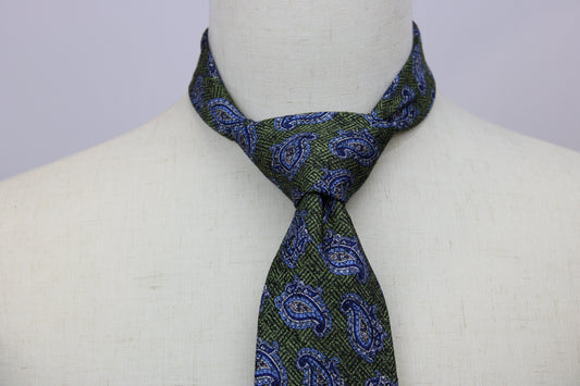 Geoff Nicholson Hamstead Collection Tie Made in Italy Green Paisley