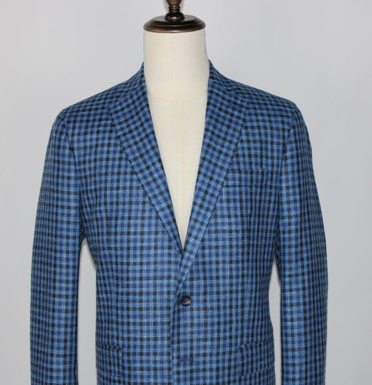 TG Signature Series Blue and Black Check Sport Coat