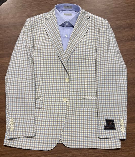 Tiglio Off White, Light Blue and Light Grey Notch Lapel Sport Coat on sale
