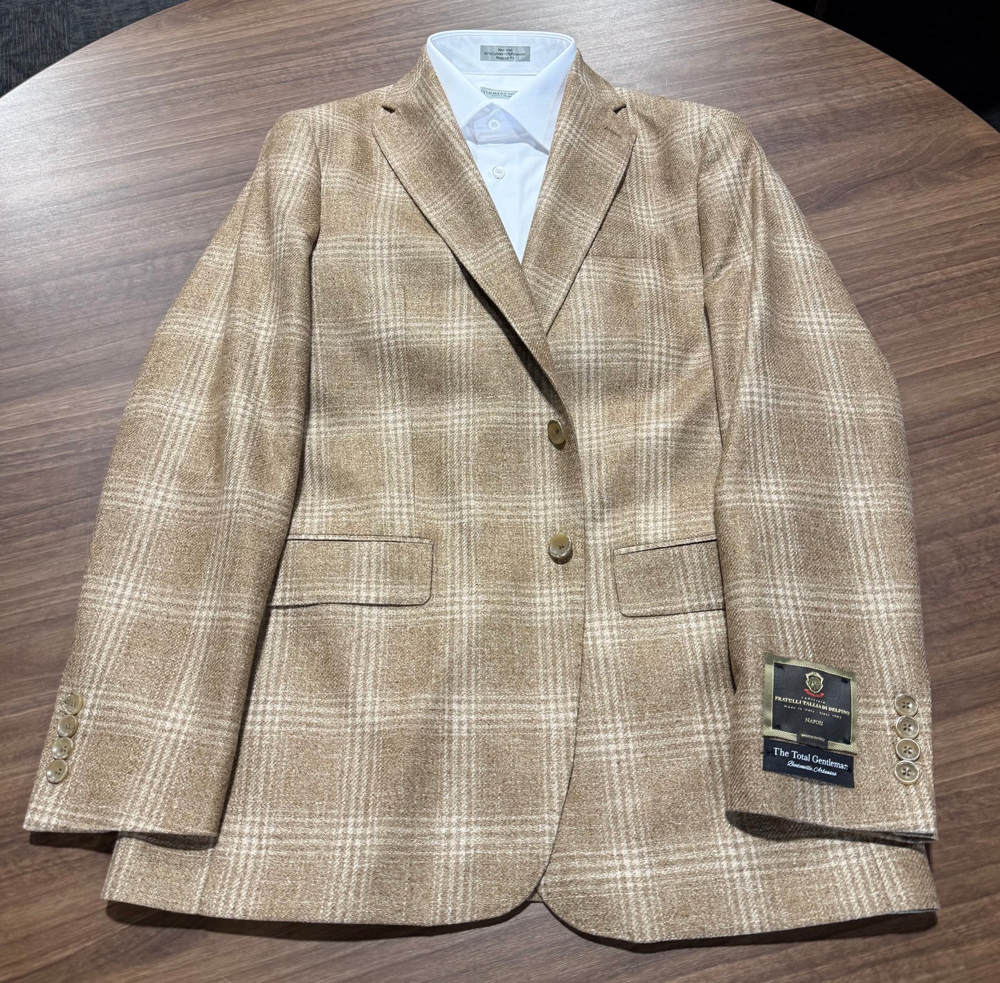 TG Signature Series Light Brown and Tan Plaid Sport Coat on sale