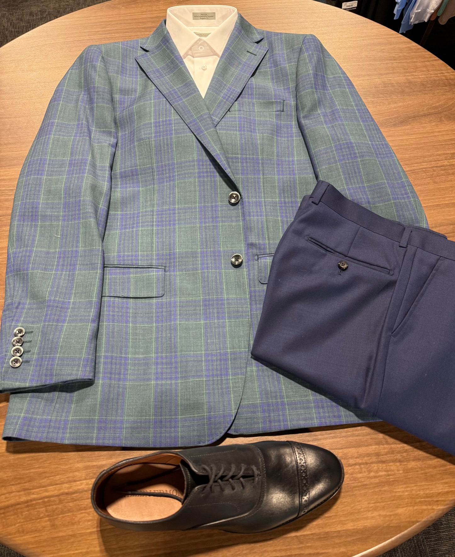 Tiglio Green and Blue Plaid Sport Coat