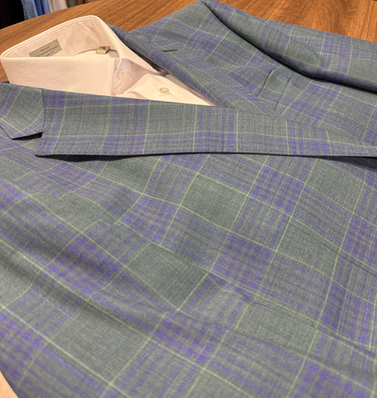 Tiglio Green and Blue Plaid Sport Coat