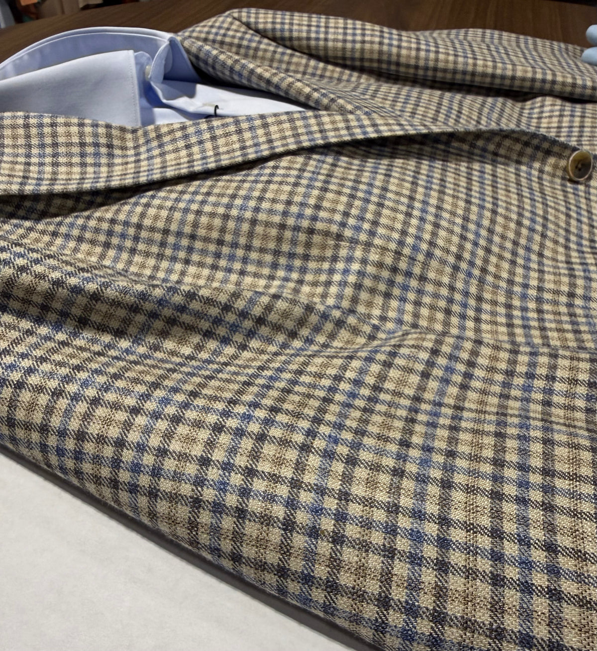 TG Signature Series Modern Fit Beige/Blue/Brown Sport Coat