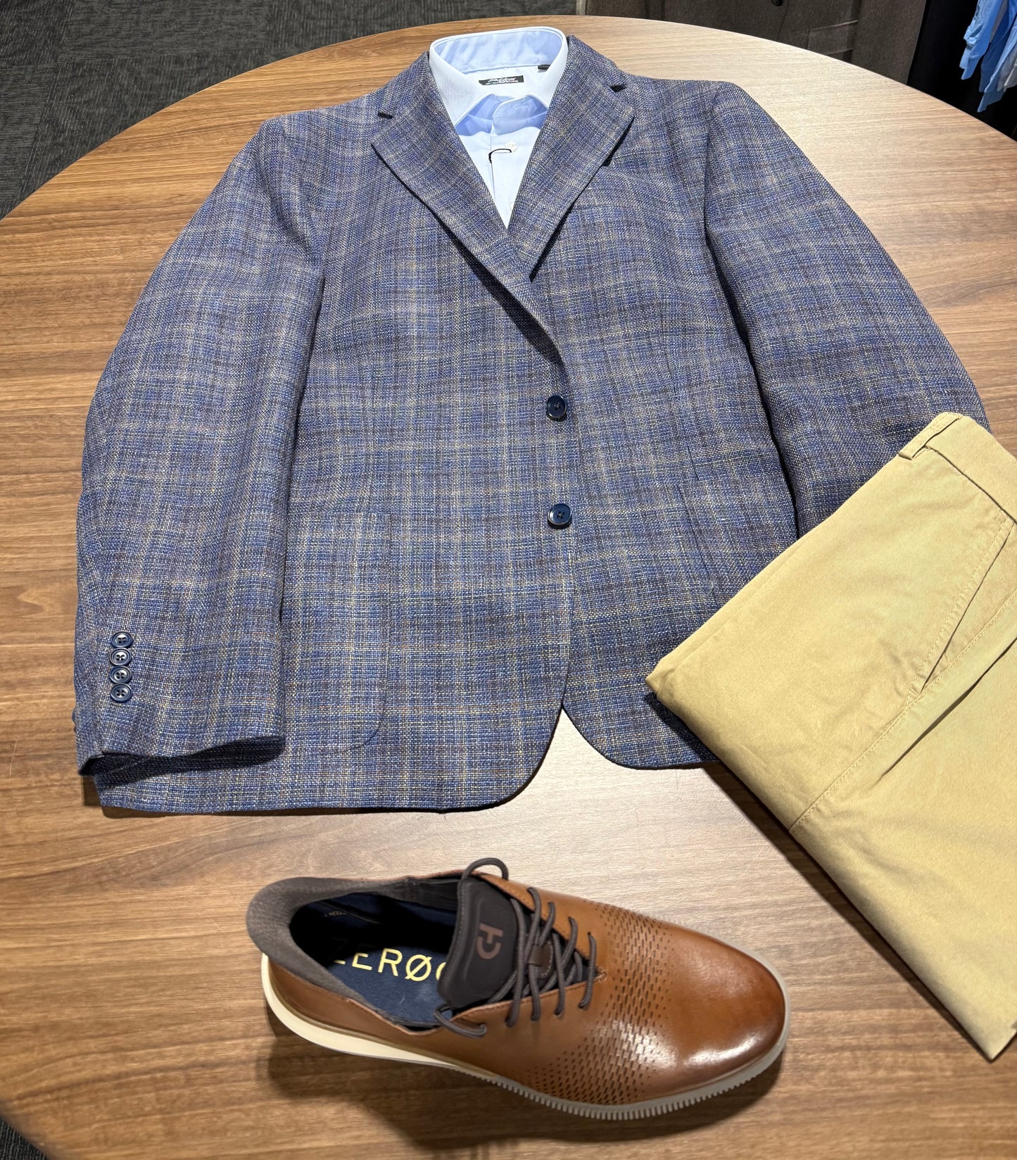 TG Signature Series Navy/Gold/Brown Modern Fit Sport Coat