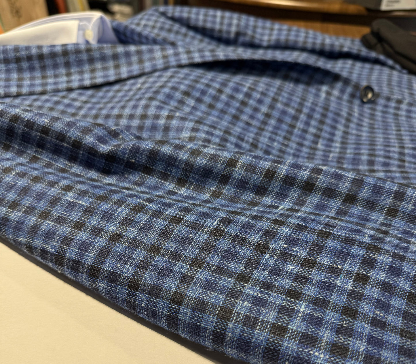TG Signature Series Blue and Black Check Sport Coat