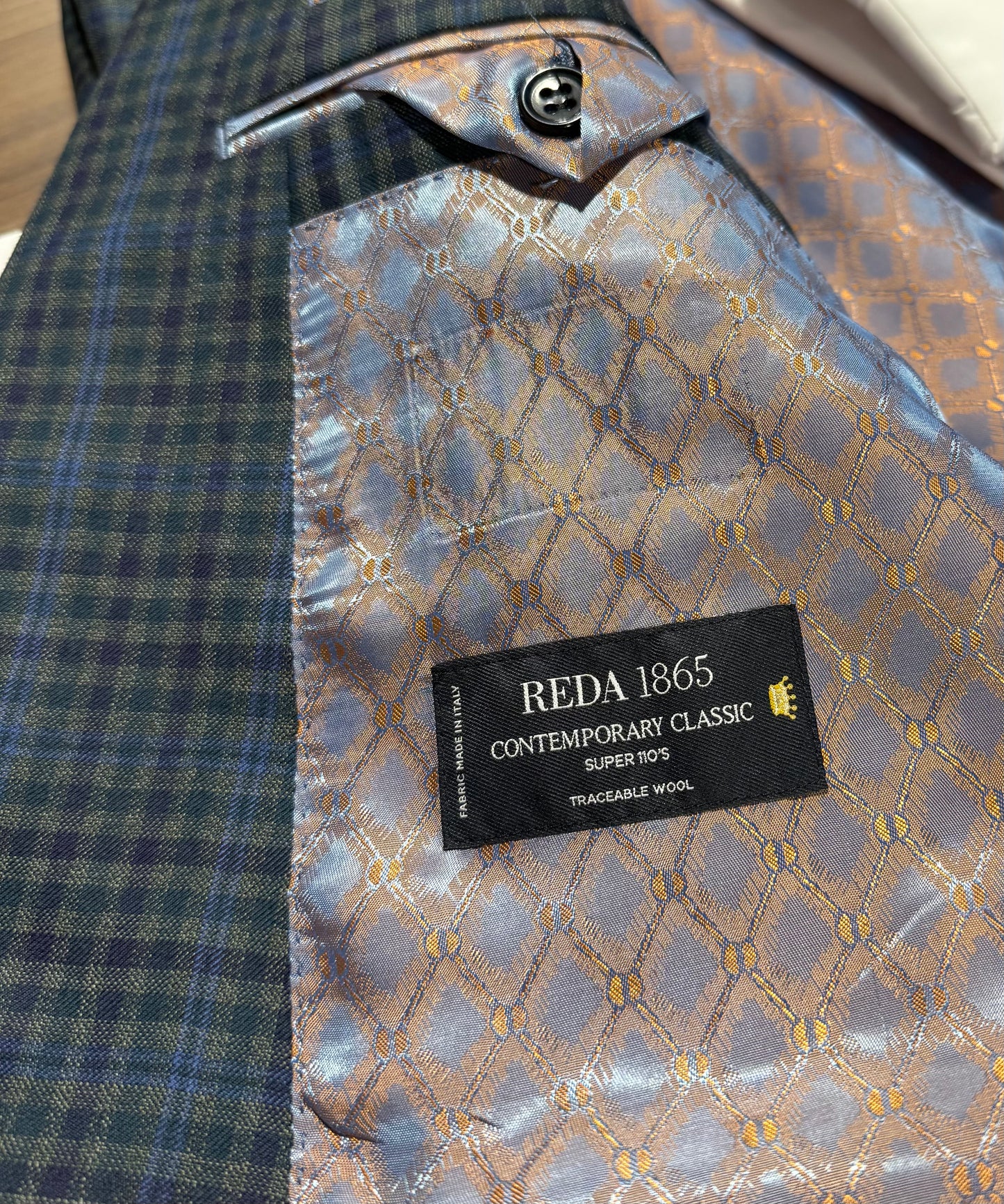 TG Signature Series Green and Navy Check Sport Coat