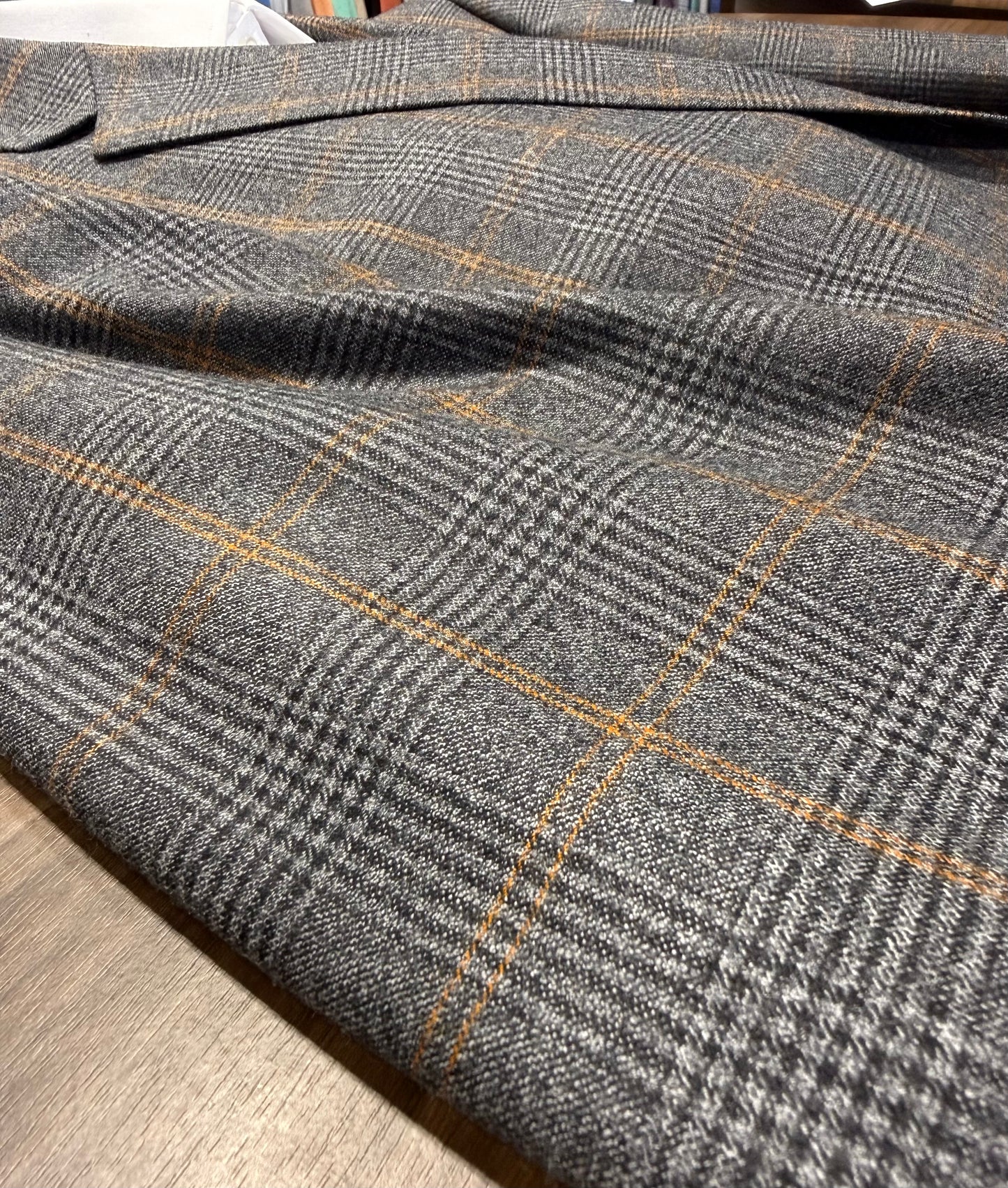 TG Signature Series Grey and Orange Plaid Sport Coat on sale