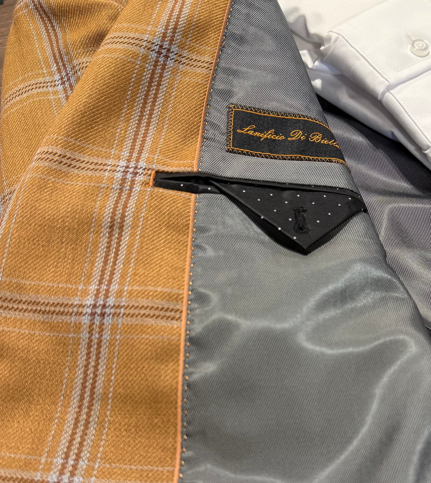 Rust and Light Blue Windowpane Sport Coat on sale