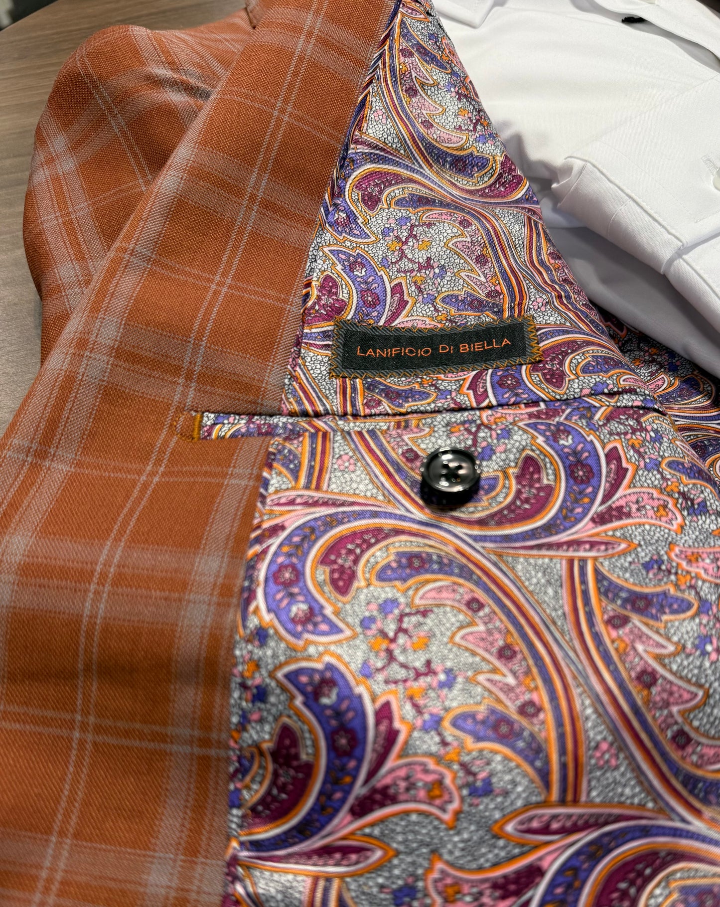 Burnt Orange and Grey Plaid Sport Coat on sale