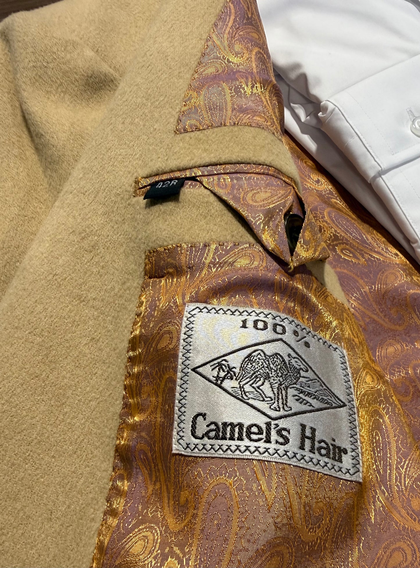 The Total Gentleman Tan Camel Hair Sport Coat on sale