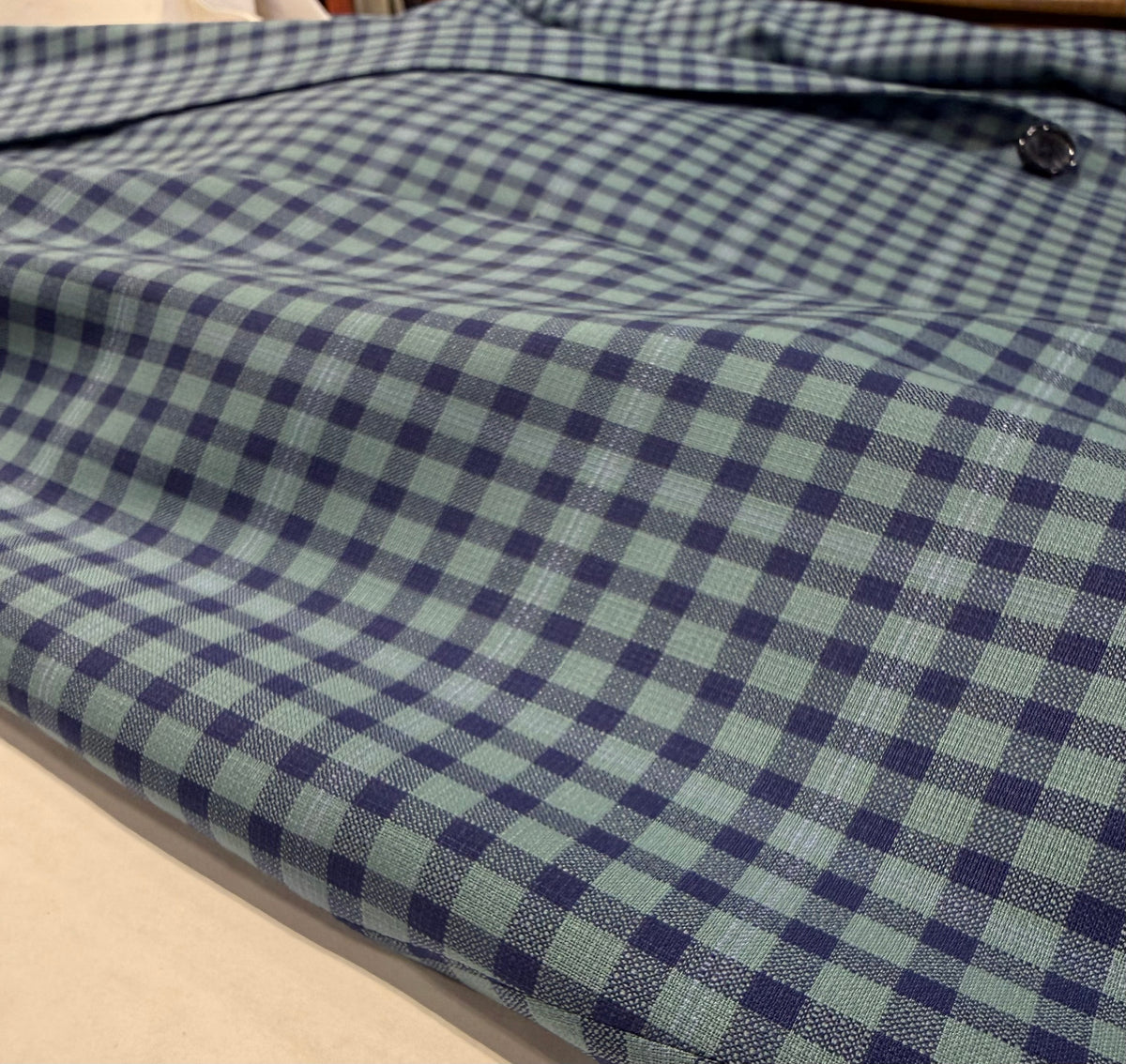 Tiglio Limited Edition Turquois Blue and Navy Check Sport Coat on sale