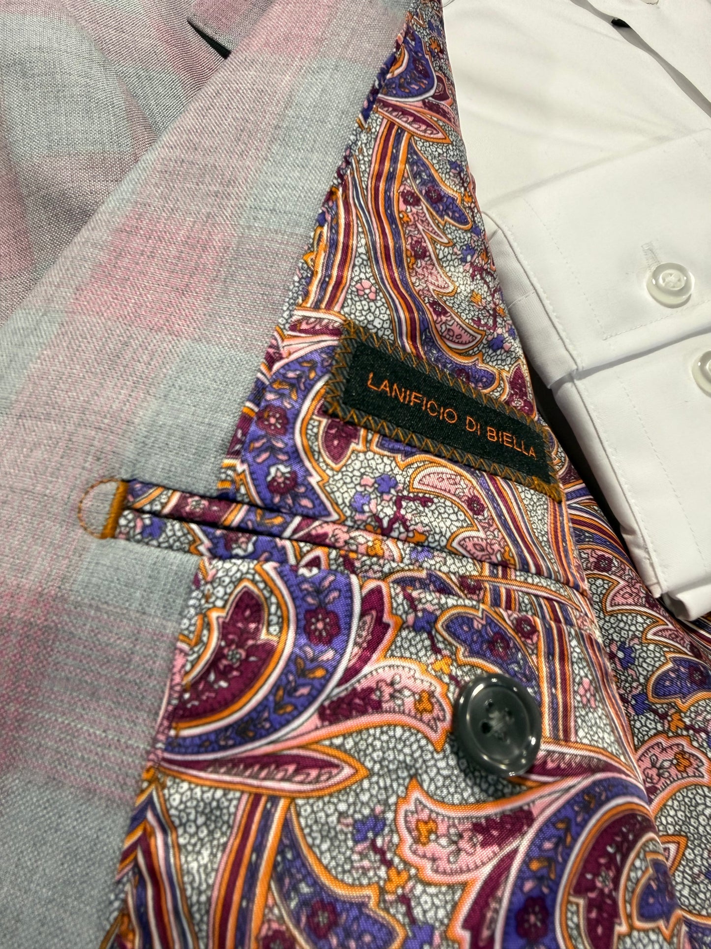 Tiglio Light Grey and Pink Windowpane Modern Fit Sport Coat on sale