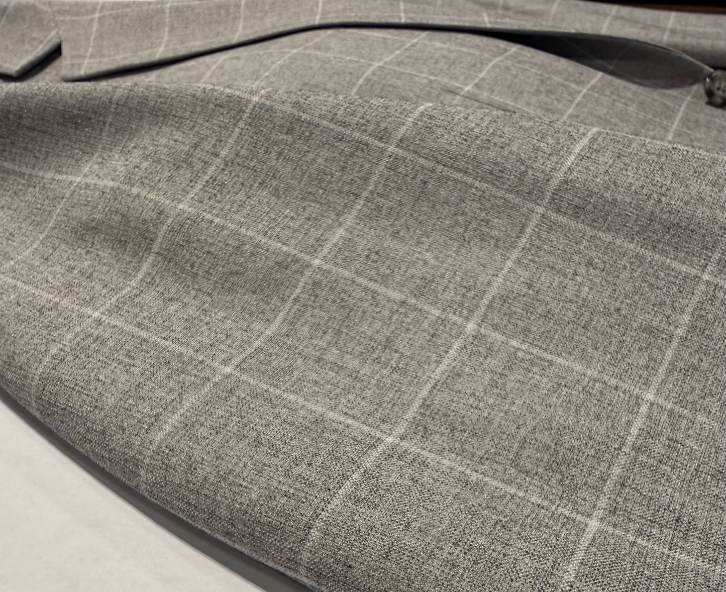 Renoir Light Grey Windowpane Slim Fit Sport Coat