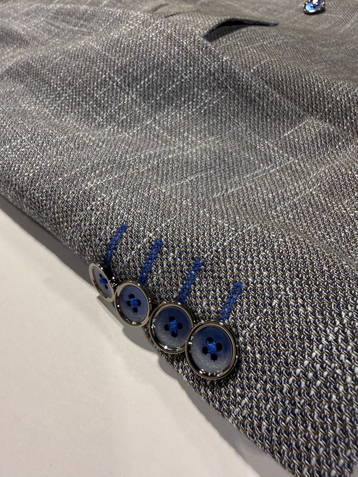 Manchester and Tailor Light Blue Tickweave Slim Fit Suit