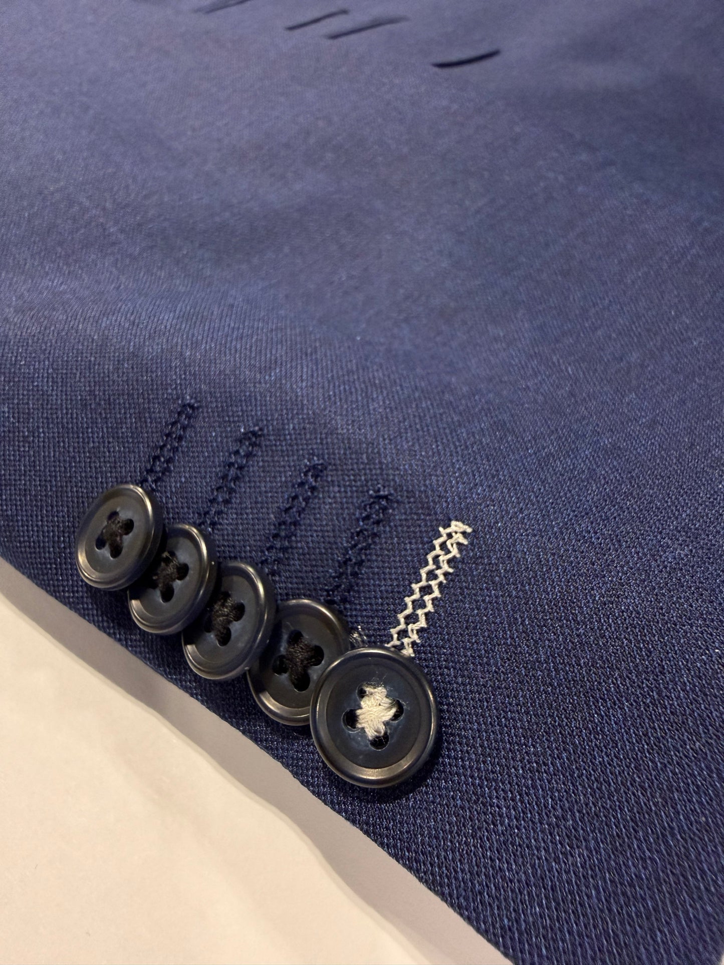 English Laundry Solid Navy Peak Lapel Suit