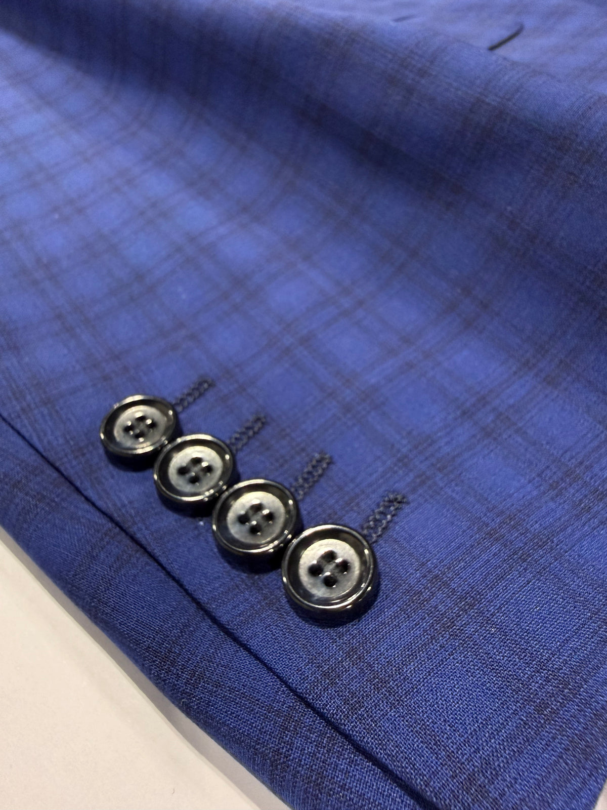 Renoir Classic Fit Blue Check Suit on clearance