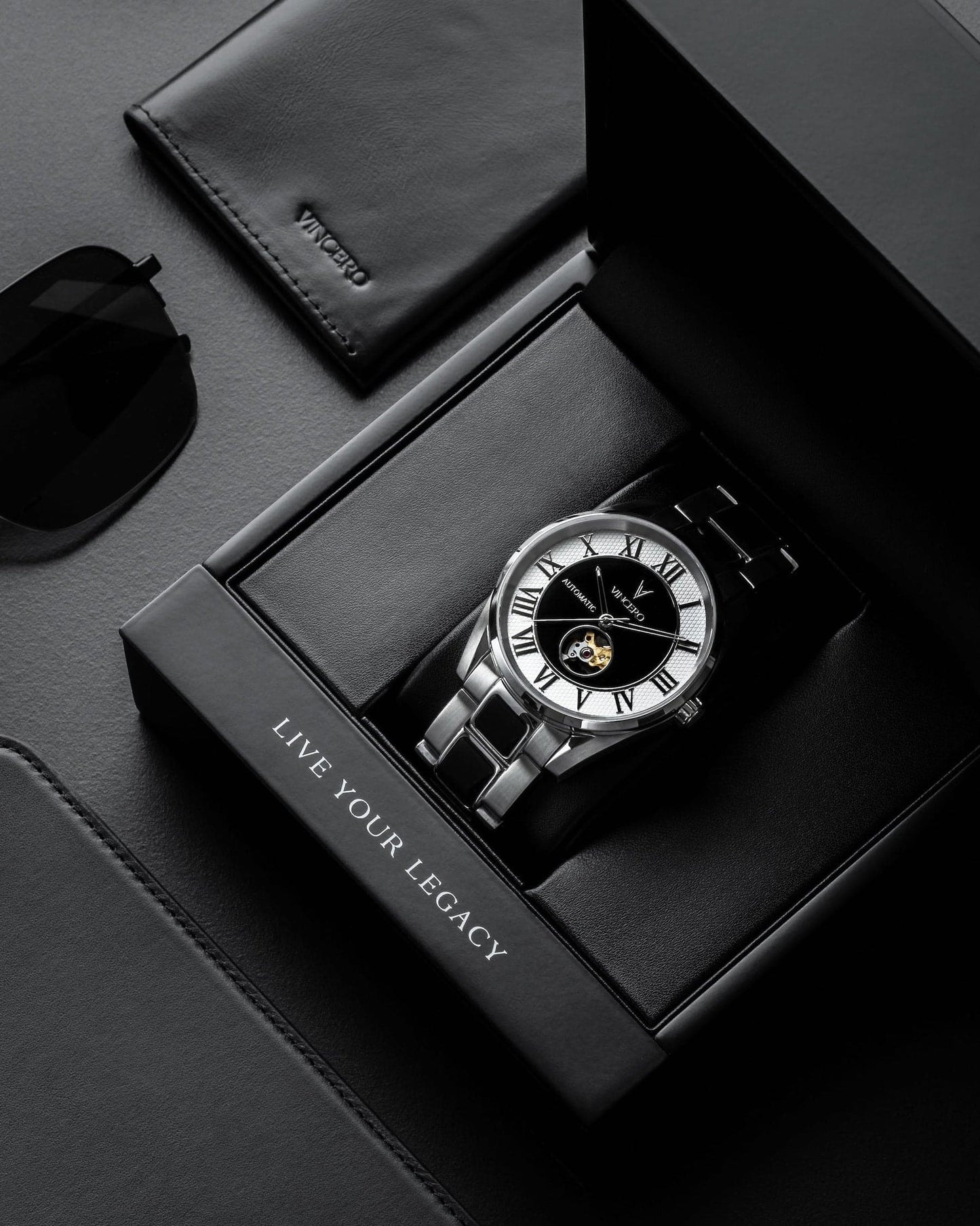 Vincero Marble Automatic - Silver Nero