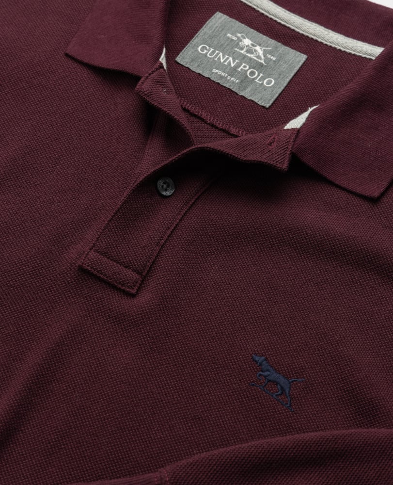 Rodd and Gunn Long Sleeve Sports Fit Gunn Polo Black Fig
