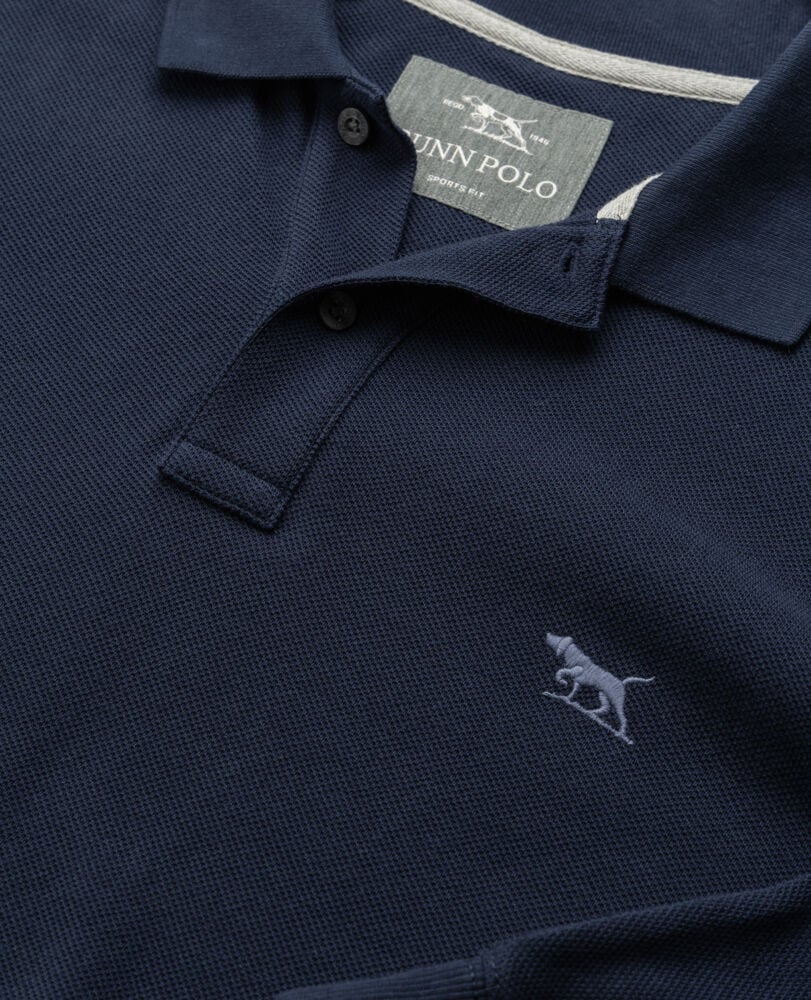 Rodd and Gunn Long Sleeve Sports Fit Gunn Polo Eclipse