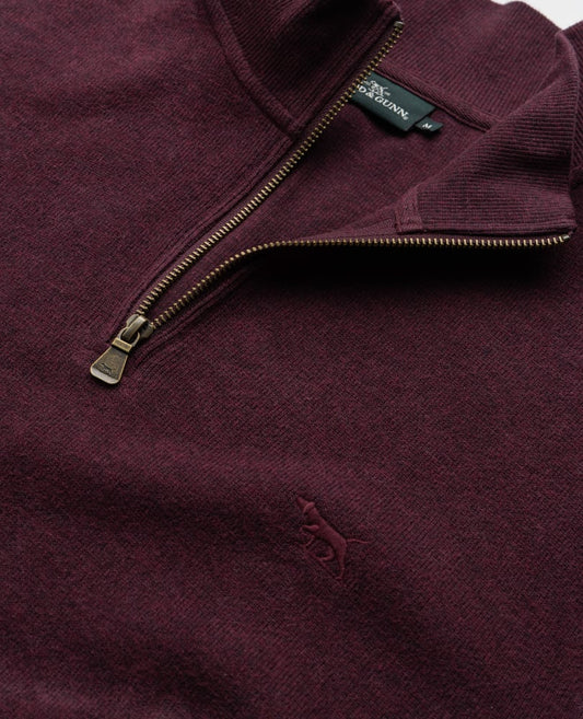 Rodd and Gunn Alton Ave 1/4 Zip Sweatshirt in Black Fig