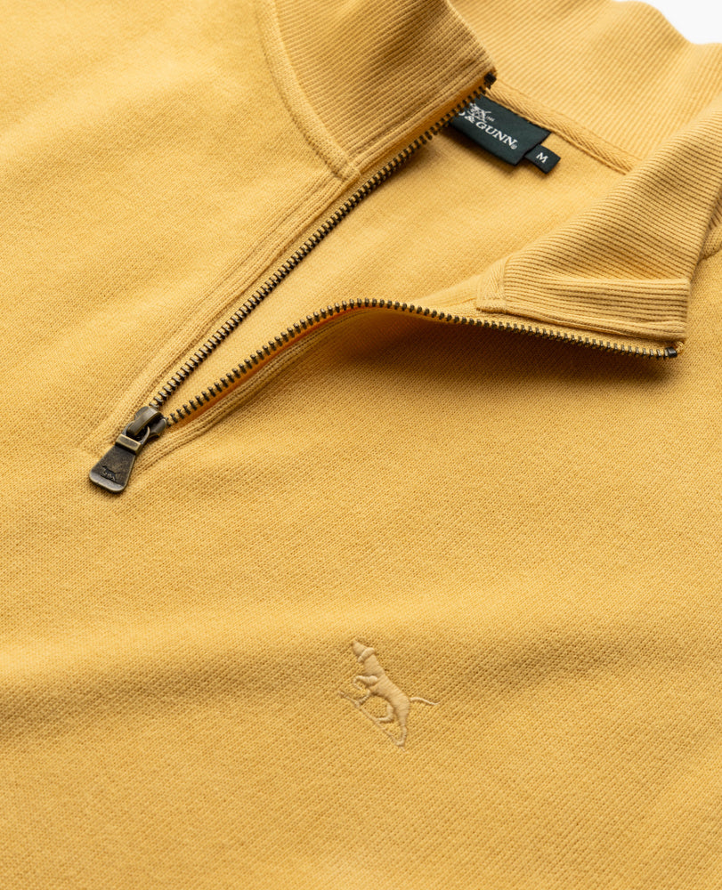 Rodd and Gunn Alton Ave 1/4 Zip Mustard Sweatshirt