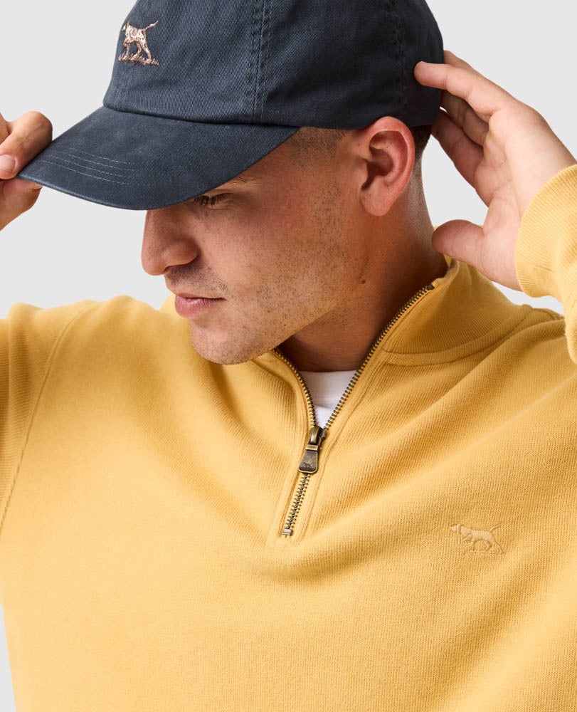 Rodd and Gunn Alton Ave 1/4 Zip Mustard Sweatshirt