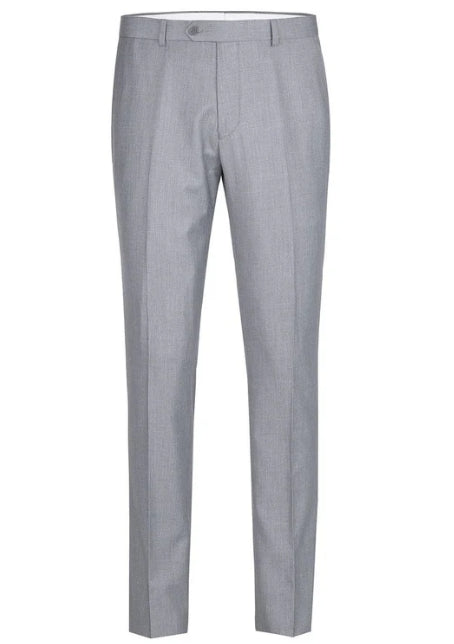 The Total Gentleman Light Grey Slim and Classic Flat Front Suit Pant