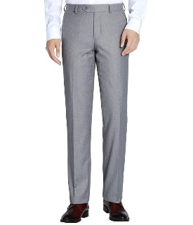 The Total Gentleman Light Grey Slim and Classic Flat Front Suit Pant