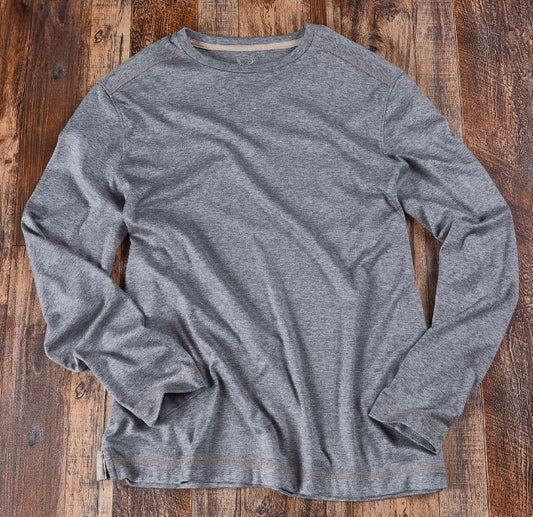 Nicoby Grey Melange Long Sleeve Shirt