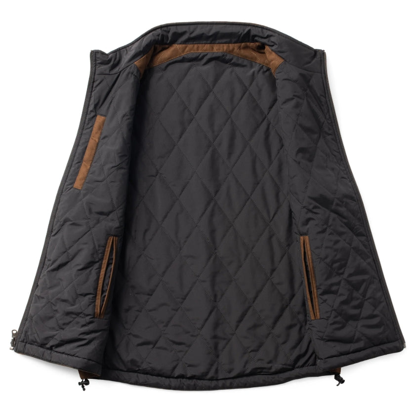 Madison Creek Brown and Black High Point Nylon and Microsuede Reversible Vest