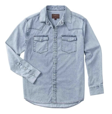 Madison Creek Bisley Western Shirt - Chambray Denim