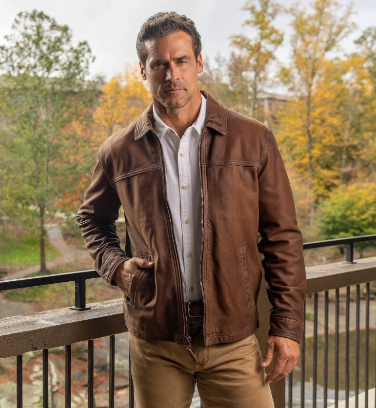 Madison Creek Hickory Lightweight Leather Jacket