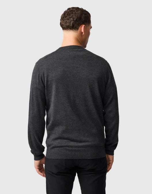 Rodd and Gunn Ash York Bay Merino Long Sleeve Knit Crew