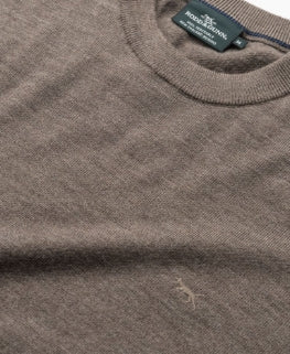 Rodd and Gunn Sable York Bay Merino Long Sleeve Crew Knit