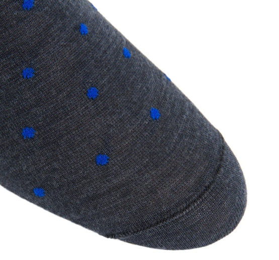 Dapper Classics Charcoal with Cobalt Blue Dot
