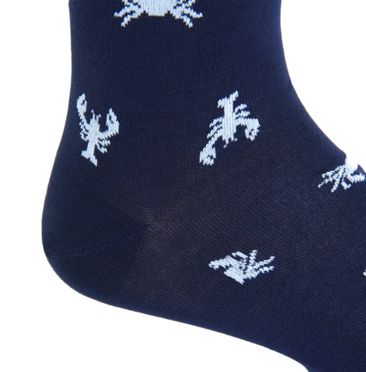 Dapper Classics Classic Navy White Lobster Sock