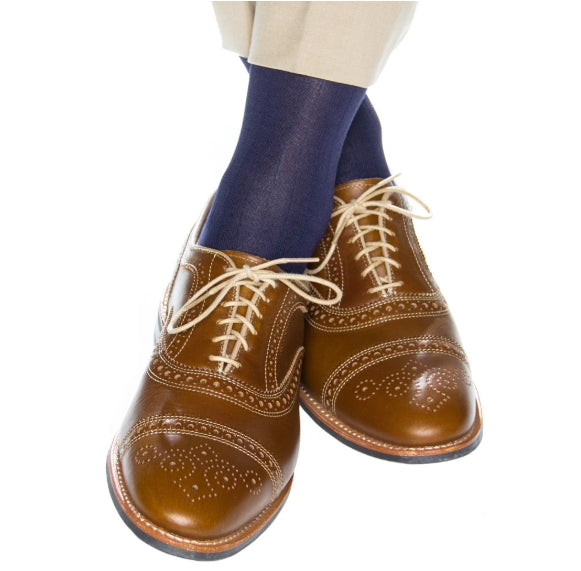 Dapper Classics Classic Navy Ribbed Sock