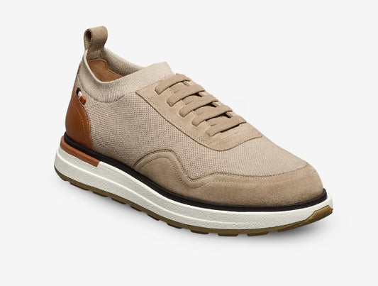 Allen Edmonds Bone Knit Wool Leather Easton Slip-on Stretch-lace Knit Sneaker on clearance