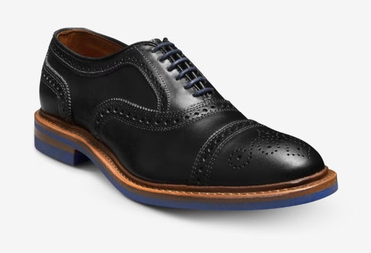 Allen Edmonds Black Chromexcel Strandmok Cap-toe Oxford with Dainite Rubber Sole