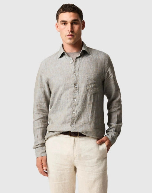 Rodd and Gunn Coromandel Sports Fit Long Sleeve Linen Shirt